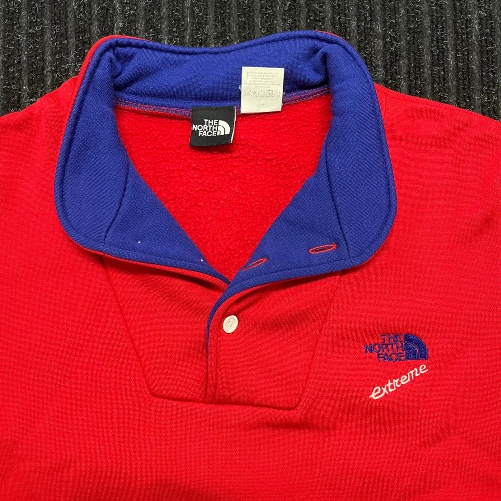 Vintage The North Face Extreme Quarter Button Pullover Sweatshirt Mens M